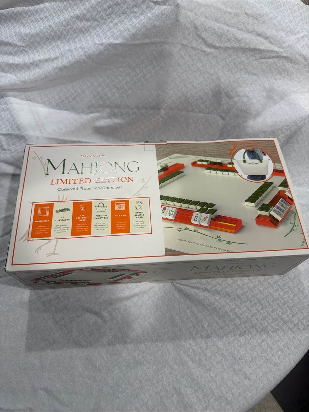 Mahjong Limited Edition Classic Game Set - White and Orange
Maison Lude